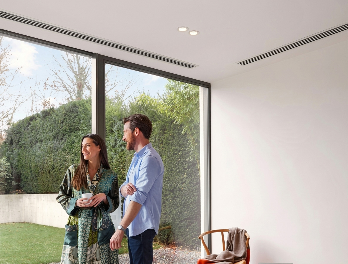 Windcatcher concealed AC unit in a modern home
