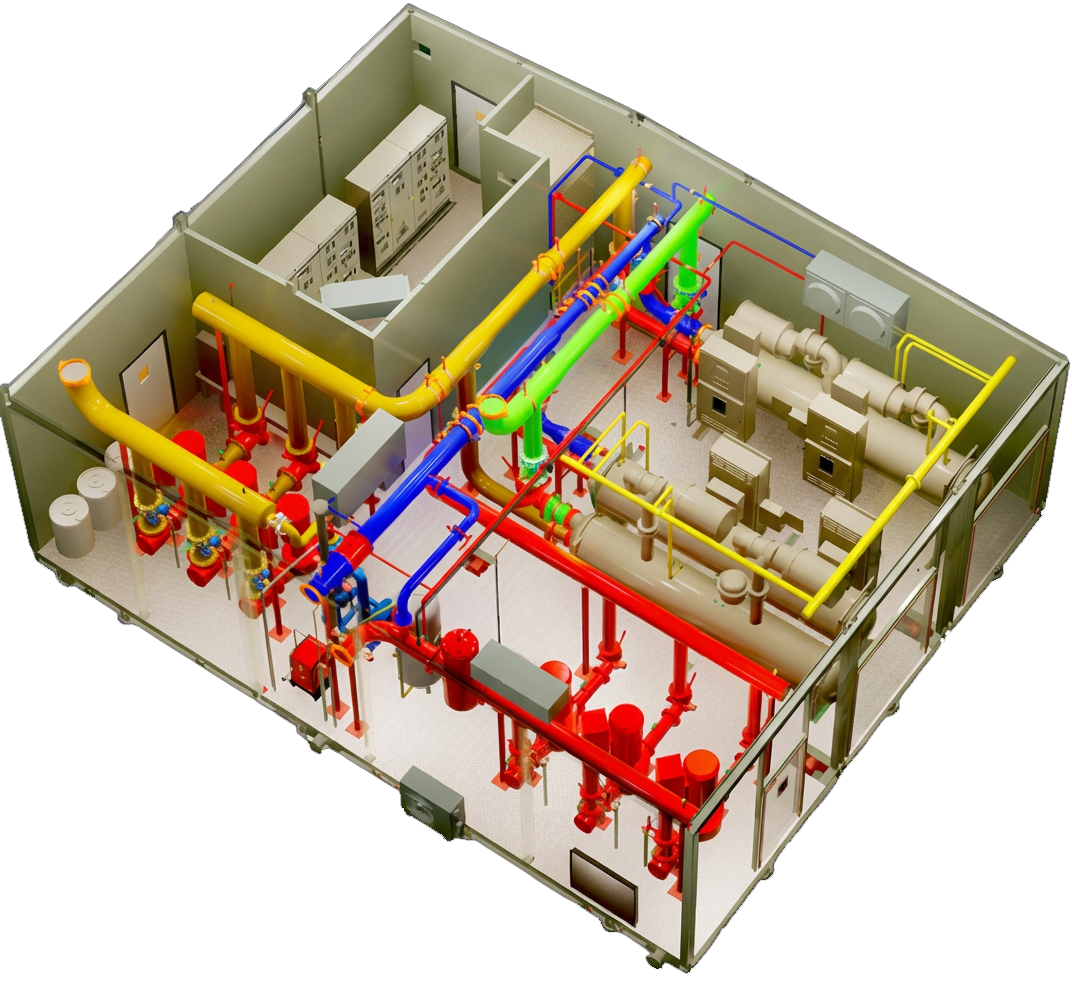 Modular chiller plant components