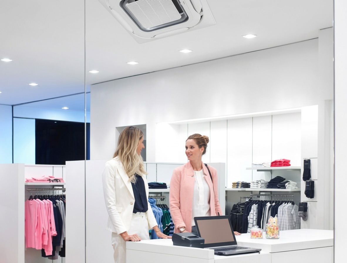 Fresh air ventilation in retail space